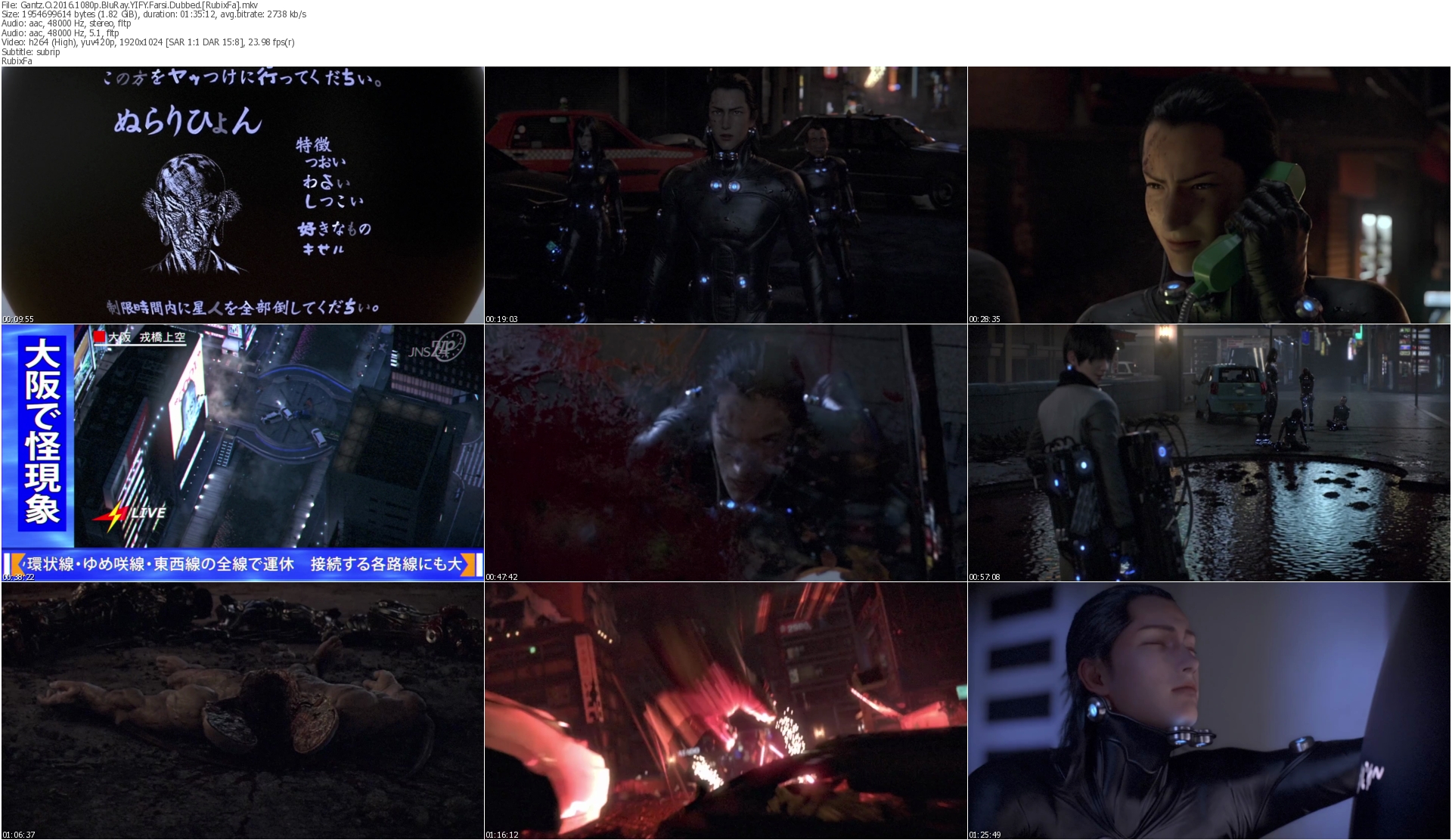 دانلود انیمیشن Gantz O 2016 دوبله فارسی